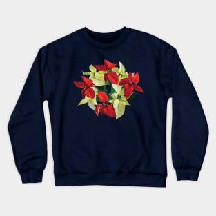 Circle of Red and Yellow Poinsettias Crewneck Sweatshirt